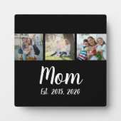 Plaque Photo Mom Established Modern Script Black 3 Photo (Devant)