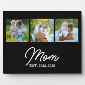 Plaque Photo Mom Established Modern Script Black 3 Photo (Devant)