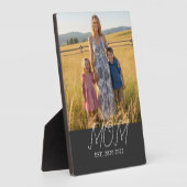 Plaque Photo Mom Established Modern Script Photo  (Côté)