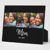 Plaque Photo Mom Established Script Black 3 Photo  (Côté)