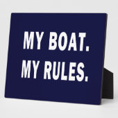 Plaque Photo Mon Bateau. Mes règles - plaisance (Côté)
