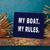 Plaque Photo Mon Bateau. Mes règles - plaisance (Côté)