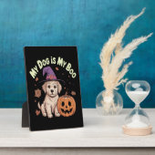 Plaque Photo Mon chien est My Boo Halloween (Côté)