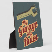 Plaque Photo Mon Garage Mes règles (Côté)