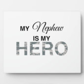 Plaque Photo Mon Nephew est mon Héros Camouflage Numérique (Devant)