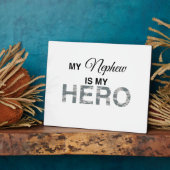 Plaque Photo Mon Nephew est mon Héros Camouflage Numérique (Côté)