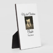 Plaque Photo Mon premier Noël ajouter le nom de l'animal date a (Côté)