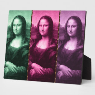 Plaque Photo Mona Lisa Poster de animal rose rose violet