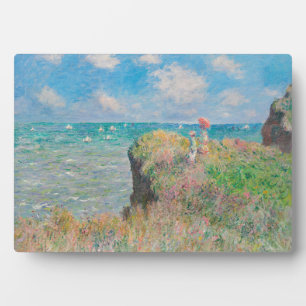 Plaque Photo Monet Cliff Walk à Pourvil Impressionist Painting