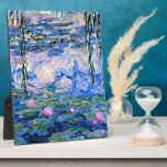 Plaque Photo Monet - Lys d'eau<br><div class="desc">Claude Monet peinture célèbre,  Nymphéas (rose/rouge)</div>