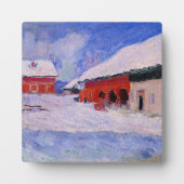 Plaque Photo Monet - Maisons rouges à Bjornegaard (Devant)