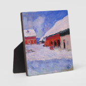 Plaque Photo Monet - Maisons rouges à Bjornegaard (Recto)
