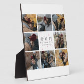 Plaque Photo Monogram personalized Photo Collage Mother Family (Côté)