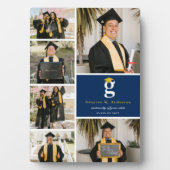 Plaque Photo Monogramme classique Blocs d'or 6 Diplôme photo (Devant)