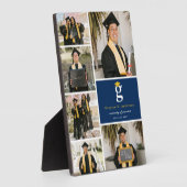 Plaque Photo Monogramme classique Blocs d'or 6 Diplôme photo (Côté)