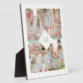 Plaque Photo Monogramme de diamant blanc (Côté)