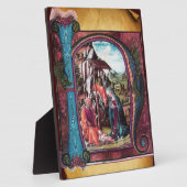 PLAQUE PHOTO MONOGRAMME DE LA NATIVITÉ PARCHEMENT DE NOËL (Côté)