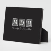 Plaque Photo Monogramme de nom d'entreprise moderne (Côté)