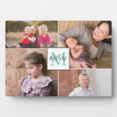 Plaque Photo Monogramme et nom photo collage (Devant)