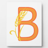 Plaque Photo monogramme floral B lettre majuscule (Devant)