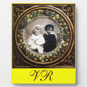 PLAQUE PHOTO MONOGRAMME FRUITS DE LA RENAISSANCE FLORENTINE