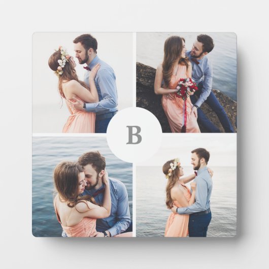 Plaque Photo Monogramme Grille Collecte photo (Devant)