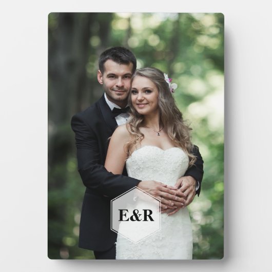 Plaque Photo Monogramme moderne (Devant)