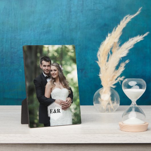 Plaque Photo Monogramme moderne (Côté)