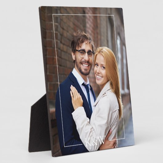 Plaque Photo Monogramme moderne (Côté)