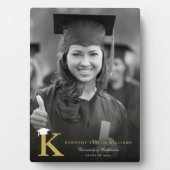 Plaque Photo Monogramme or simple Moderne Photo Graduation Ease (Devant)