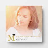 Plaque Photo Monogramme or simple Moderne Photo Graduation Ease (Devant)