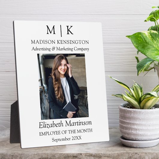 Plaque Photo Monogramme ou ajouter un logo Bureau des primes pr