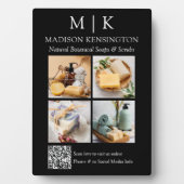 Plaque Photo Monogramme ou ajouter un logo Business QR Code 4 P (Devant)