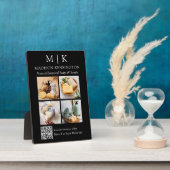 Plaque Photo Monogramme ou ajouter un logo Business QR Code 4 P (Côté)