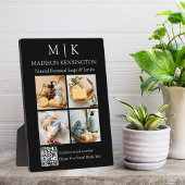 Plaque Photo Monogramme ou ajouter un logo Business QR Code 4 P