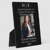 Plaque Photo Monogramme ou ajouter un logo Entreprise Employé d (Côté)