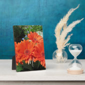 Plaque Photo Monogramme photo Orange Daisy (Côté)