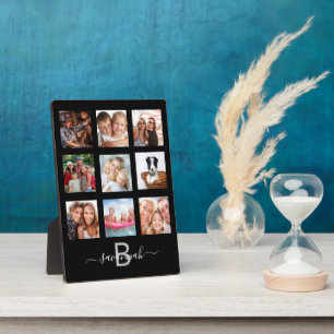 Plaque Photo Monographie de collage photo noir