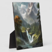 Plaque Photo Montagne Cascade Sérénité - Nature Paysage Art (Côté)