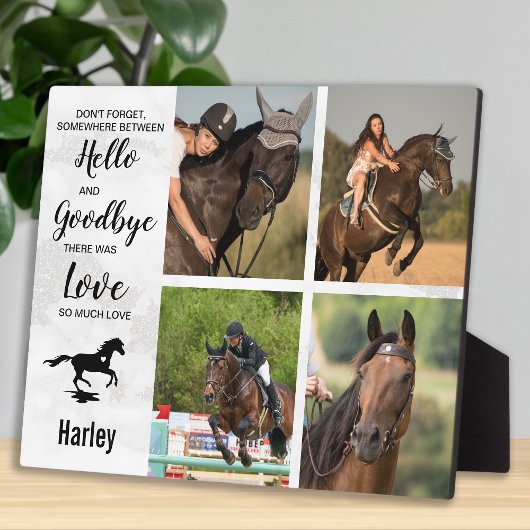 Plaque Photo Monument commémoratif du cheval Collage photo