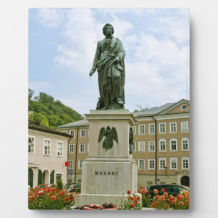 Plaque Photo Monument Mozart à Salzbourg, Autriche