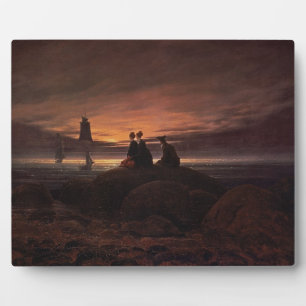 Plaque Photo Moon Rising Over the Sea, 1822 (oil on canvas)