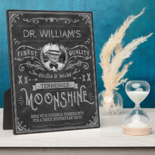 Plaque Photo Moonshine Hillbilly Medicine Vintage Custom Gray