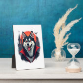 Plaque Photo Morsure de Husky Vampire (Côté)