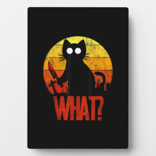 Plaque Photo Mortel Black Psycho Cute Chat What Knife Christe