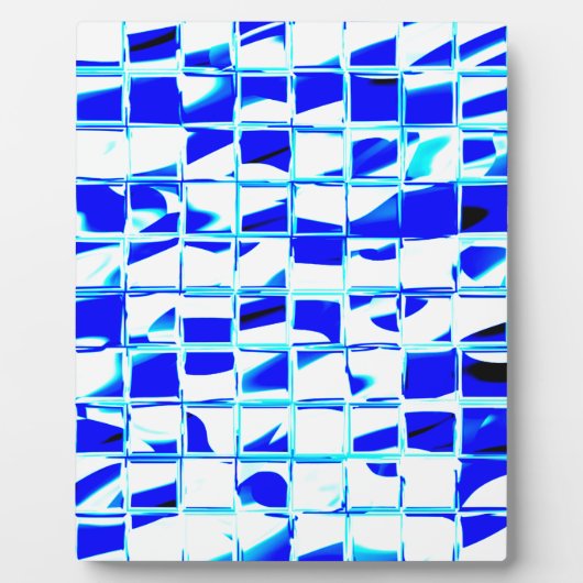 Plaque Photo mosaïque bleue (Devant)