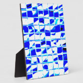 Plaque Photo mosaïque bleue (Côté)