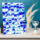 Plaque Photo mosaïque bleue (Côté)