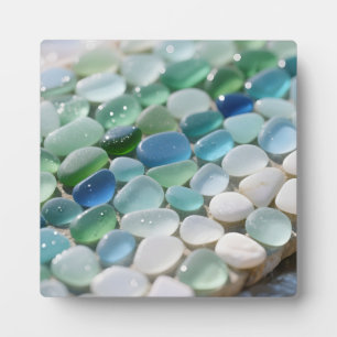 Plaque Photo Mosaïque de verre de mer Océan Bleus Tranquille