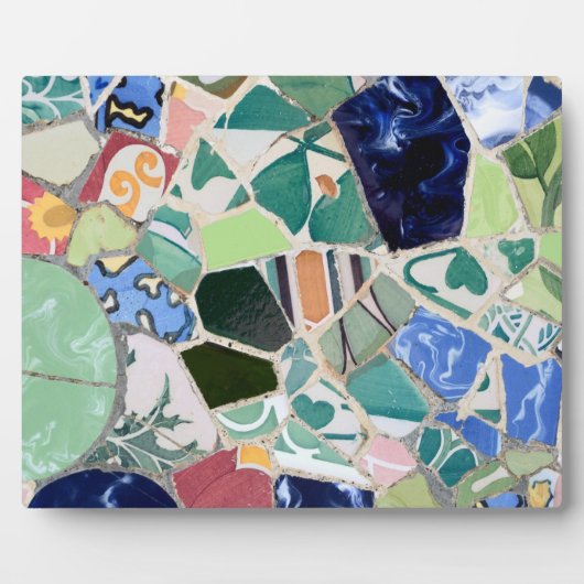 Plaque Photo Mosaïques du parc Guell (Devant)